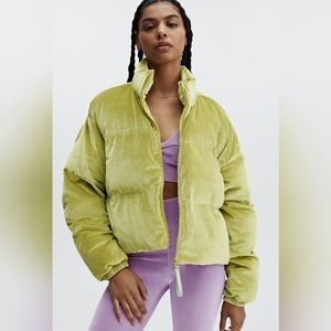 Wander Velour Cropped Puffer Jacket BNWOT